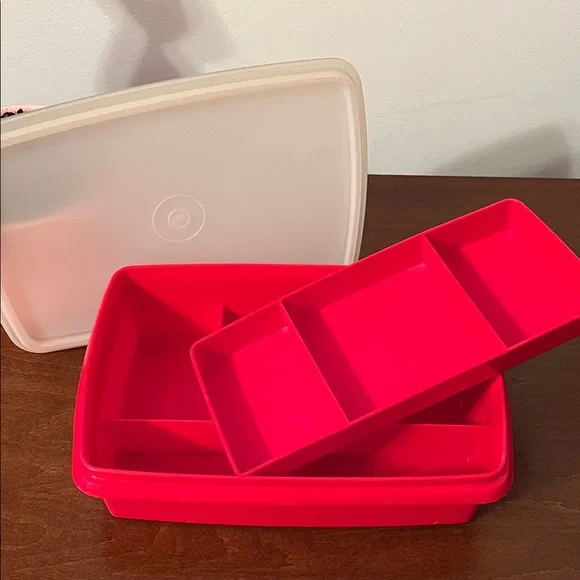 Red Tupperware Storage Containers - Picture 5 of 8